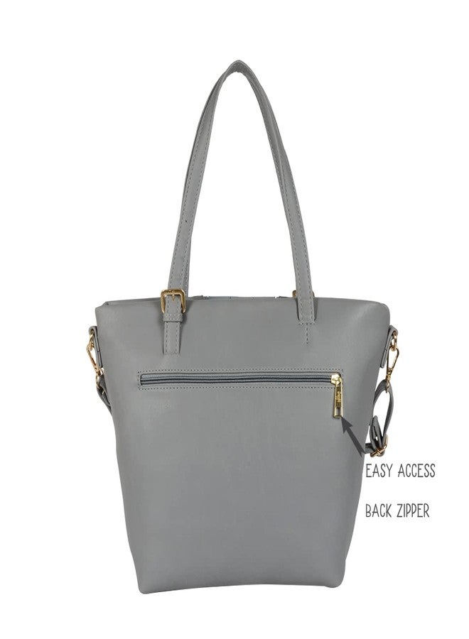 باجيت حقيبة يد نسائية زرقاء كبيرة الحجم من باجيت | حقيبة يد أنيقة وعصرية للسيدات - Image 4